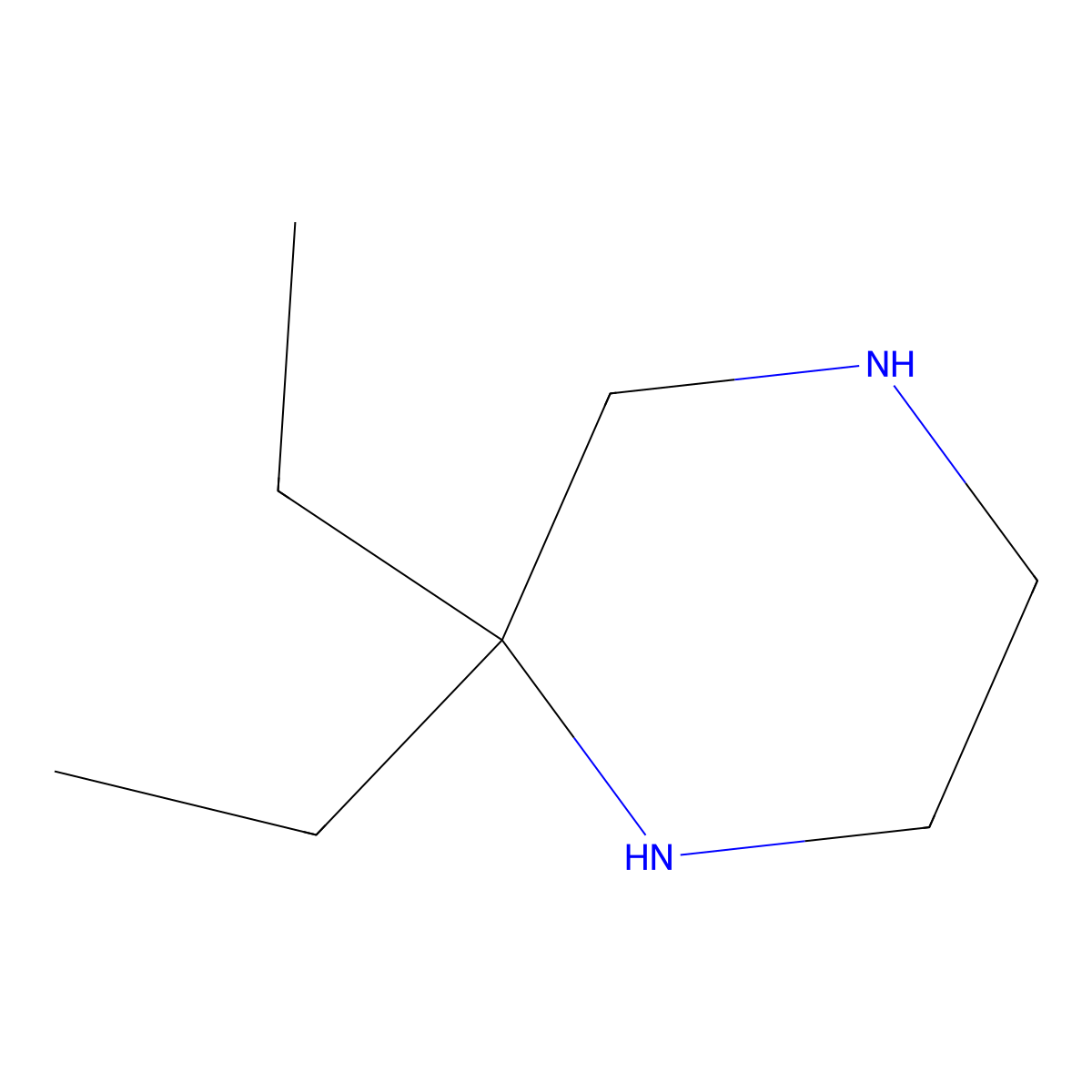 2,2-Diethylpiperazine molecular structure, CAS 153627-84-0