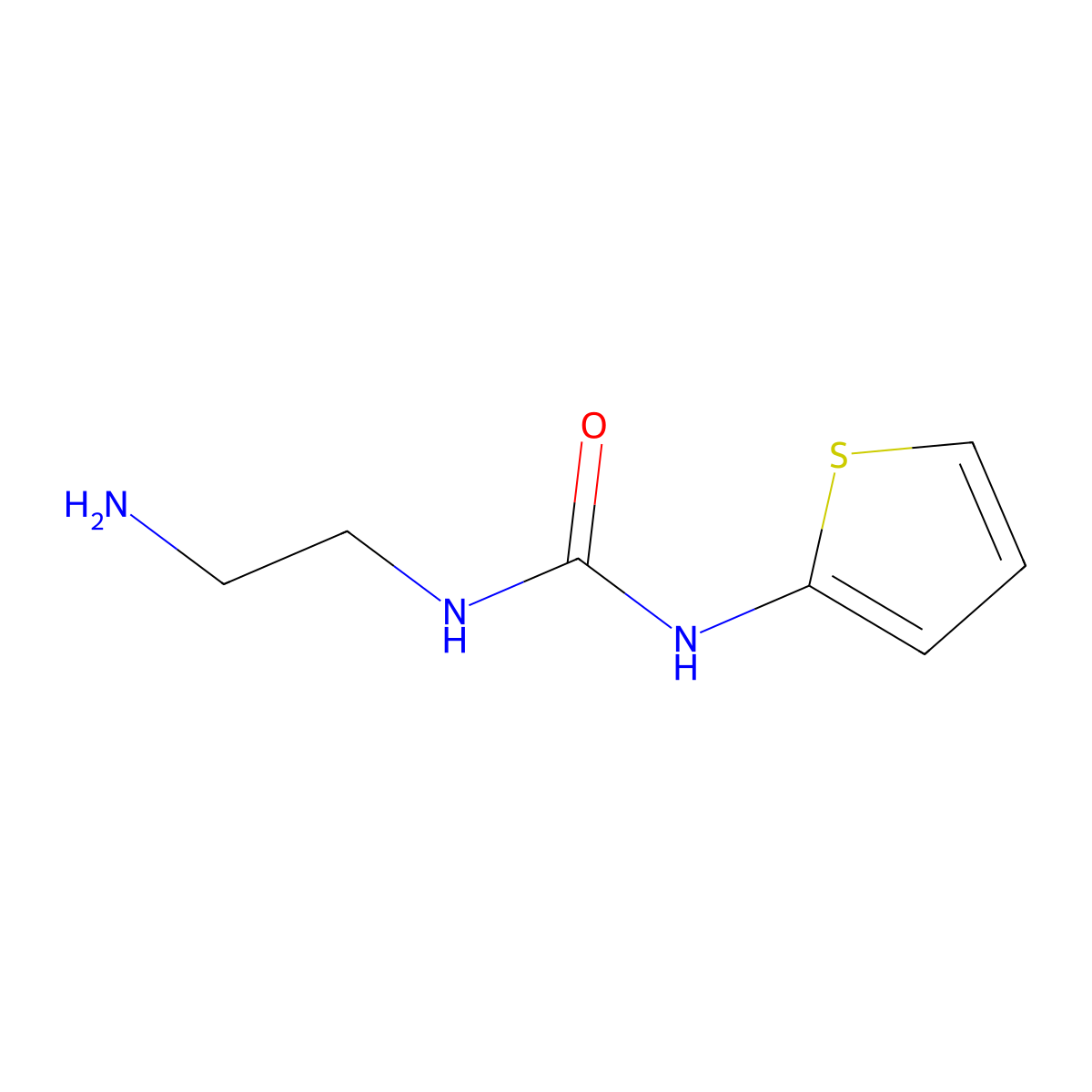 3-(2-Aminoethyl)-1-(thiophen-2-YL)urea molecular structure, CAS 1536275-02-1