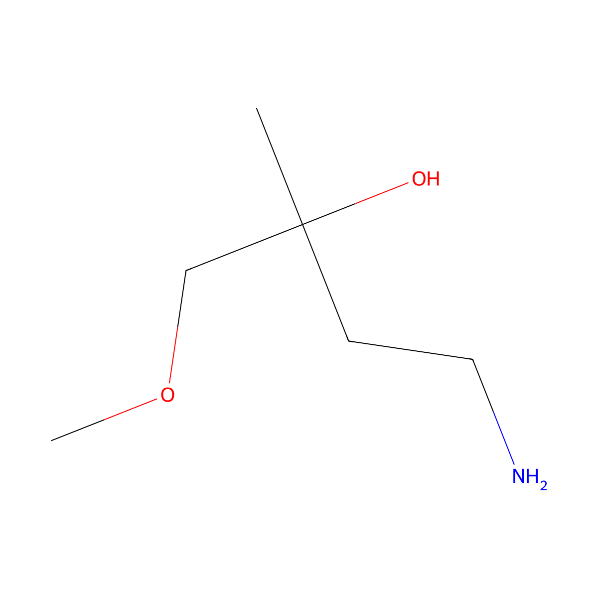 4-Amino-1-methoxy-2-methylbutan-2-ol molecular structure, CAS 1536278-61-1