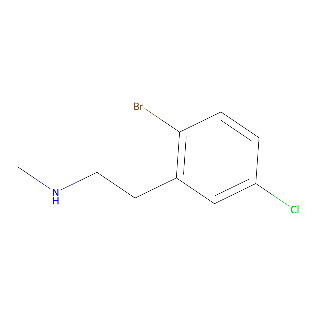 [2-(2-Bromo-5-chlorophenyl)ethyl](methyl)amine molecular structure, CAS 1536281-50-1