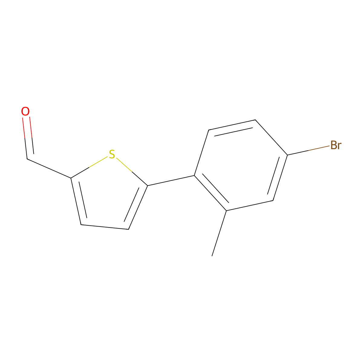 5-(4-Bromo-2-methylphenyl)thiophene-2-carbaldehyde molecular structure, CAS 1536283-26-7
