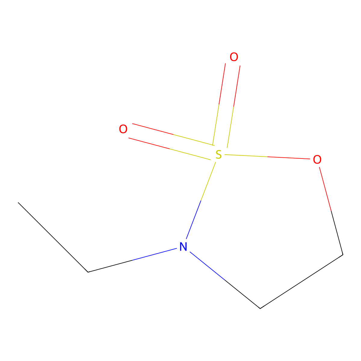 3-Ethyl-1,2,3-oxathiazolidine 2,2-dioxide molecular structure, CAS 153631-34-6