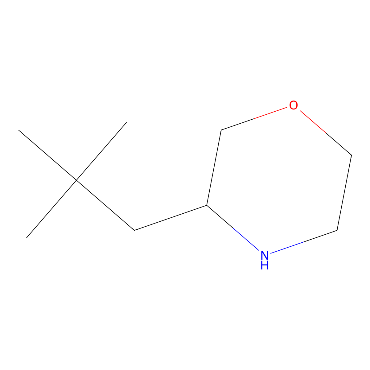 3-(2,2-Dimethylpropyl)morpholine molecular structure, CAS 1536348-05-6