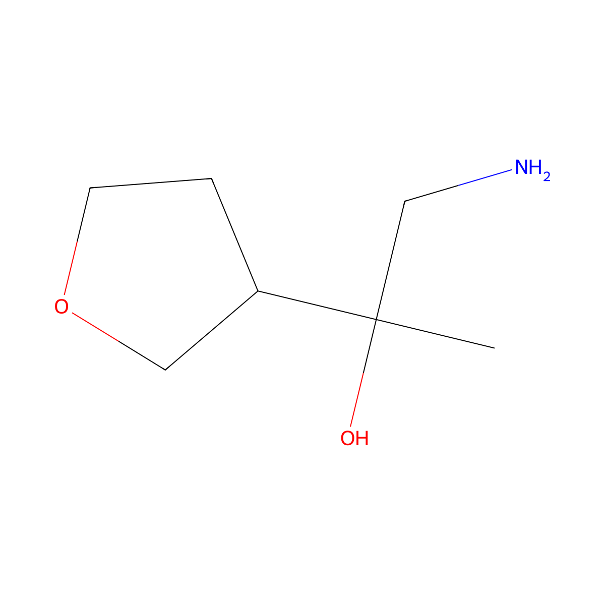 1-Amino-2-(oxolan-3-yl)propan-2-ol molecular structure, CAS 1536364-37-0