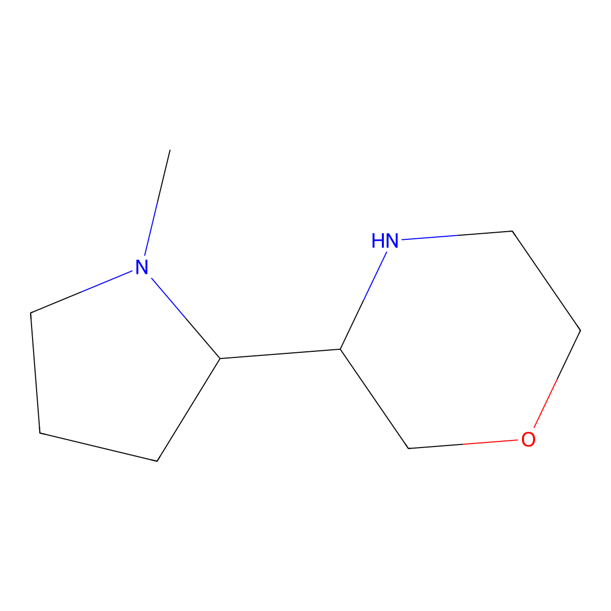 3-(1-Methylpyrrolidin-2-yl)morpholine molecular structure, CAS 1536401-69-0