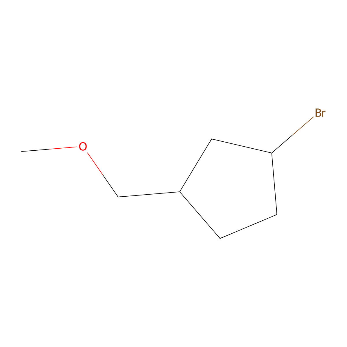 1-Bromo-3-(methoxymethyl)cyclopentane molecular structure, CAS 1536410-48-6