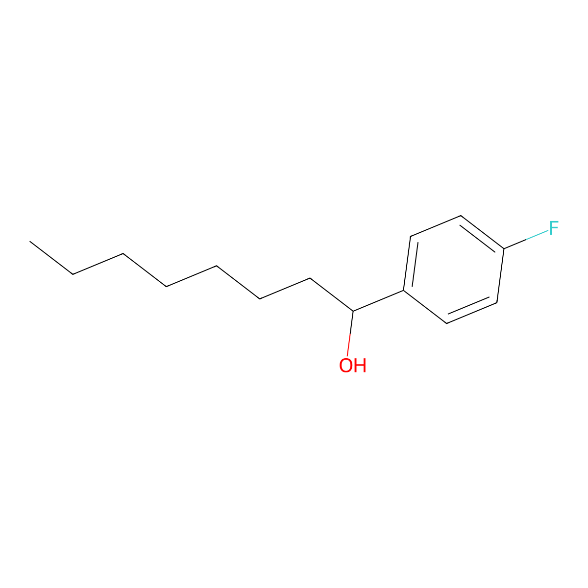 4-Fluoro-alpha-heptylbenZenemethanol molecular structure, CAS 153644-85-0