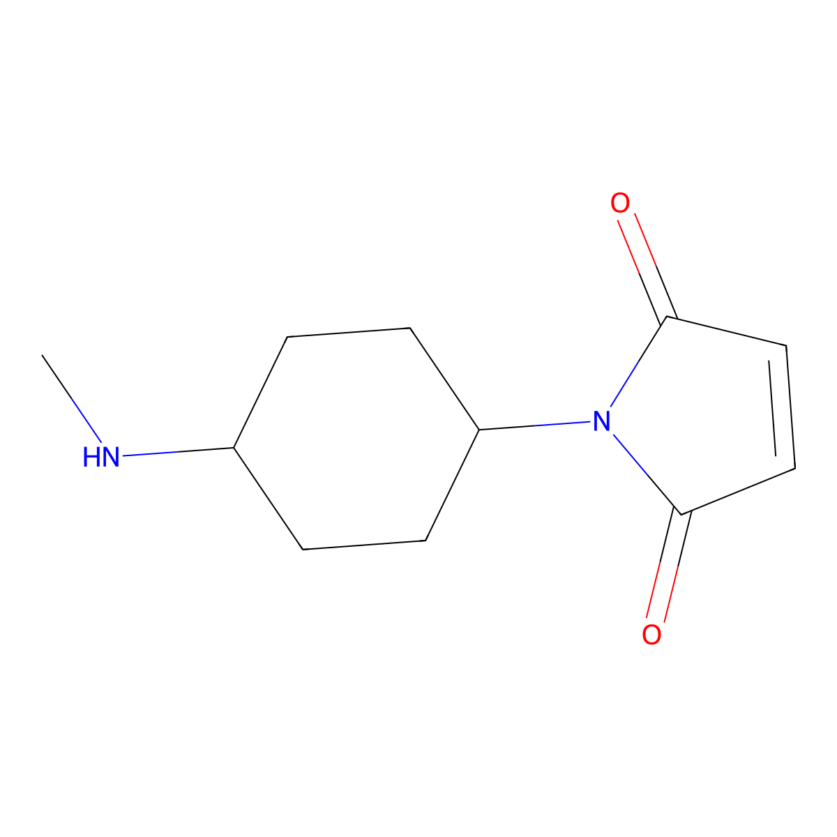 1-[4-(Methylamino)cyclohexyl]-2,5-dihydro-1H-pyrrole-2,5-dione molecular structure, CAS 1536442-29-1
