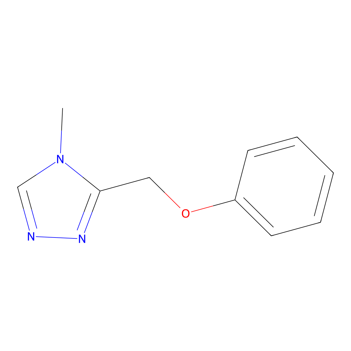 4-methyl-3-(phenoxymethyl)-4H-1,2,4-triazole molecular structure, CAS 1536447-07-0