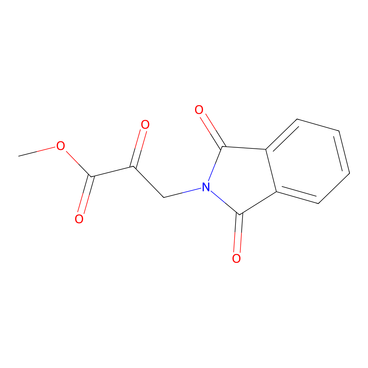methyl 3-(1,3-dioxo-2,3-dihydro-1H-isoindol-2-yl)-2-oxopropanoate molecular structure, CAS 153646-24-3