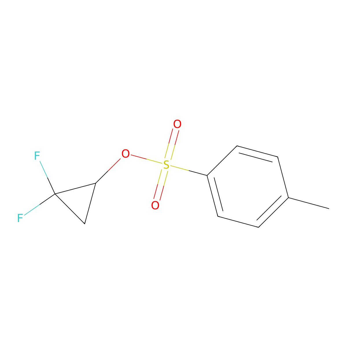 2,2-Difluorocyclopropyl 4-methylbenzene-1-sulfonate molecular structure, CAS 1536473-24-1