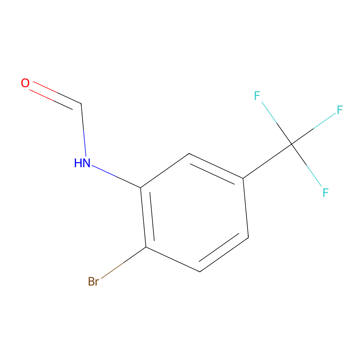 N-(2-Bromo-5-(trifluoromethyl)phenyl)formamide molecular structure, CAS 1536478-90-6