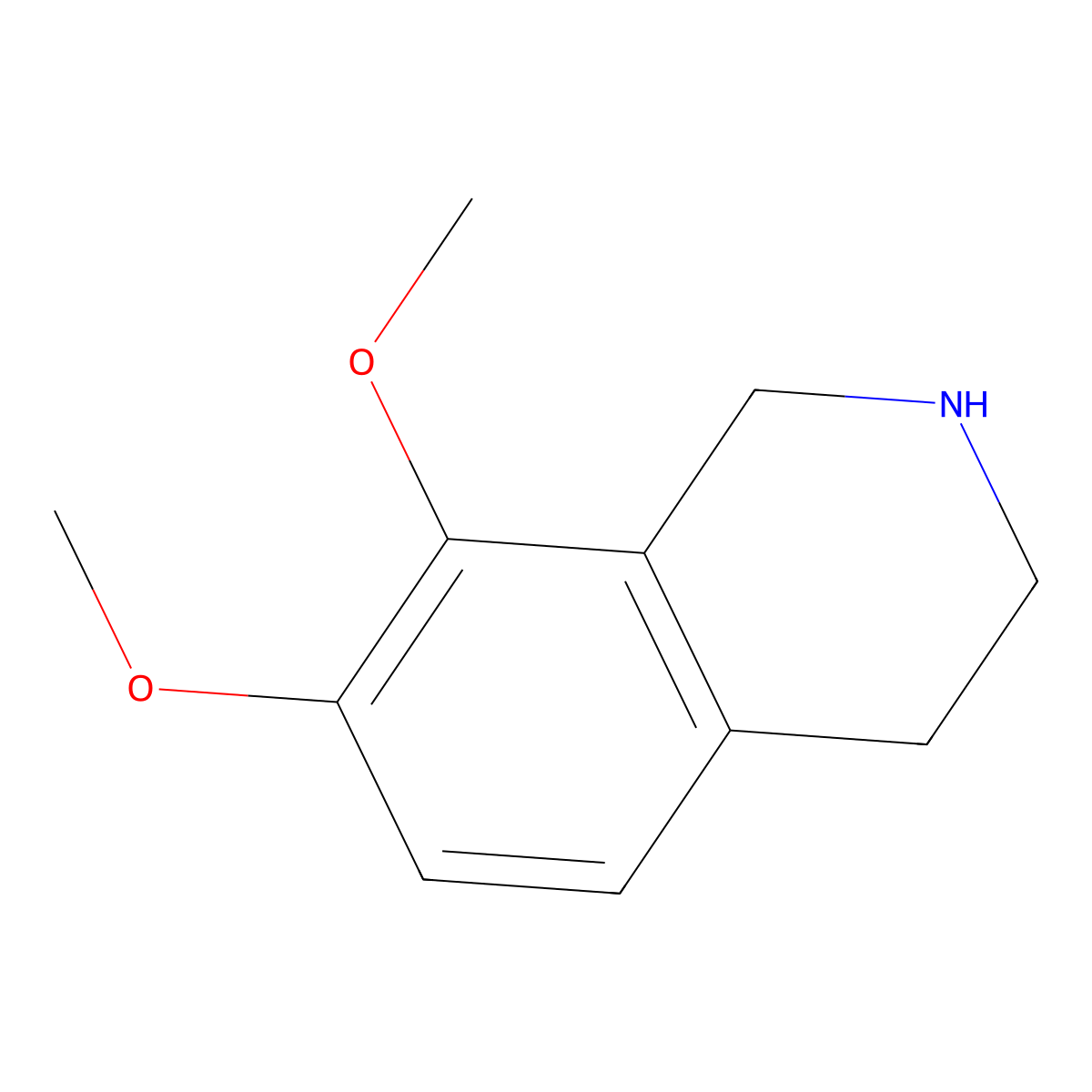 7,8-Dimethoxy-1,2,3,4-tetrahydroisoquinoline molecular structure, CAS 15365-56-7