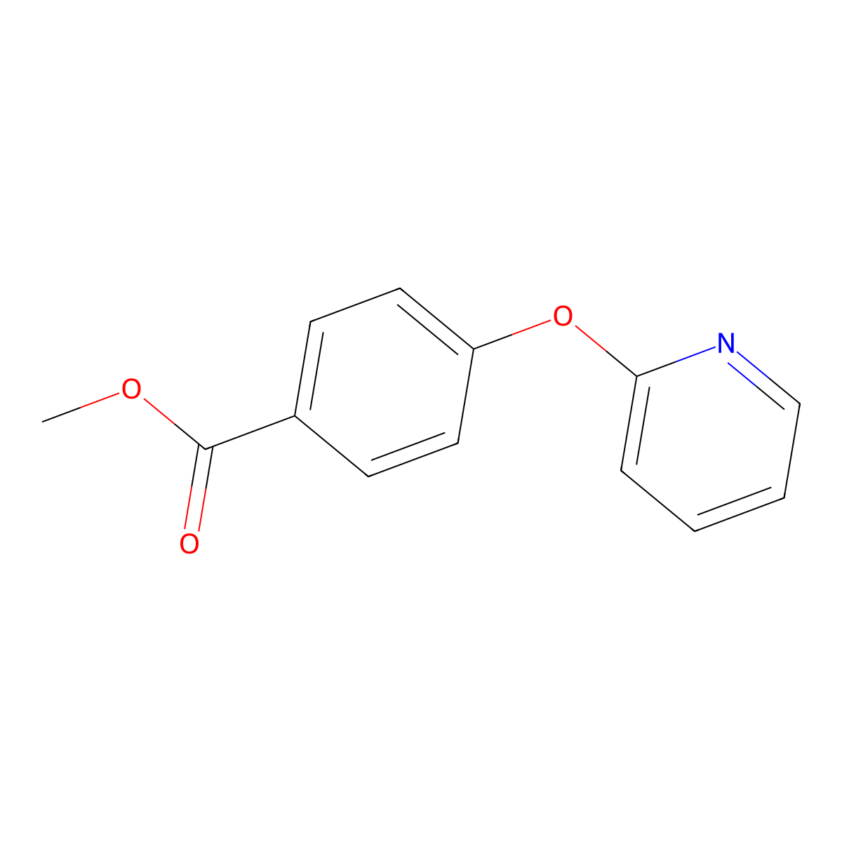 Methyl 4-(pyridin-2-yloxy)benzoate molecular structure, CAS 153653-00-0