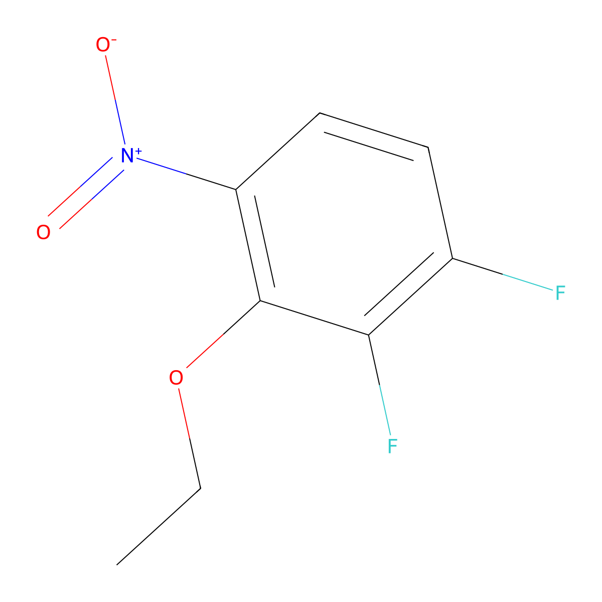2-Ethoxy-3,4-difluoro-1-nitrobenzene molecular structure, CAS 153653-26-0