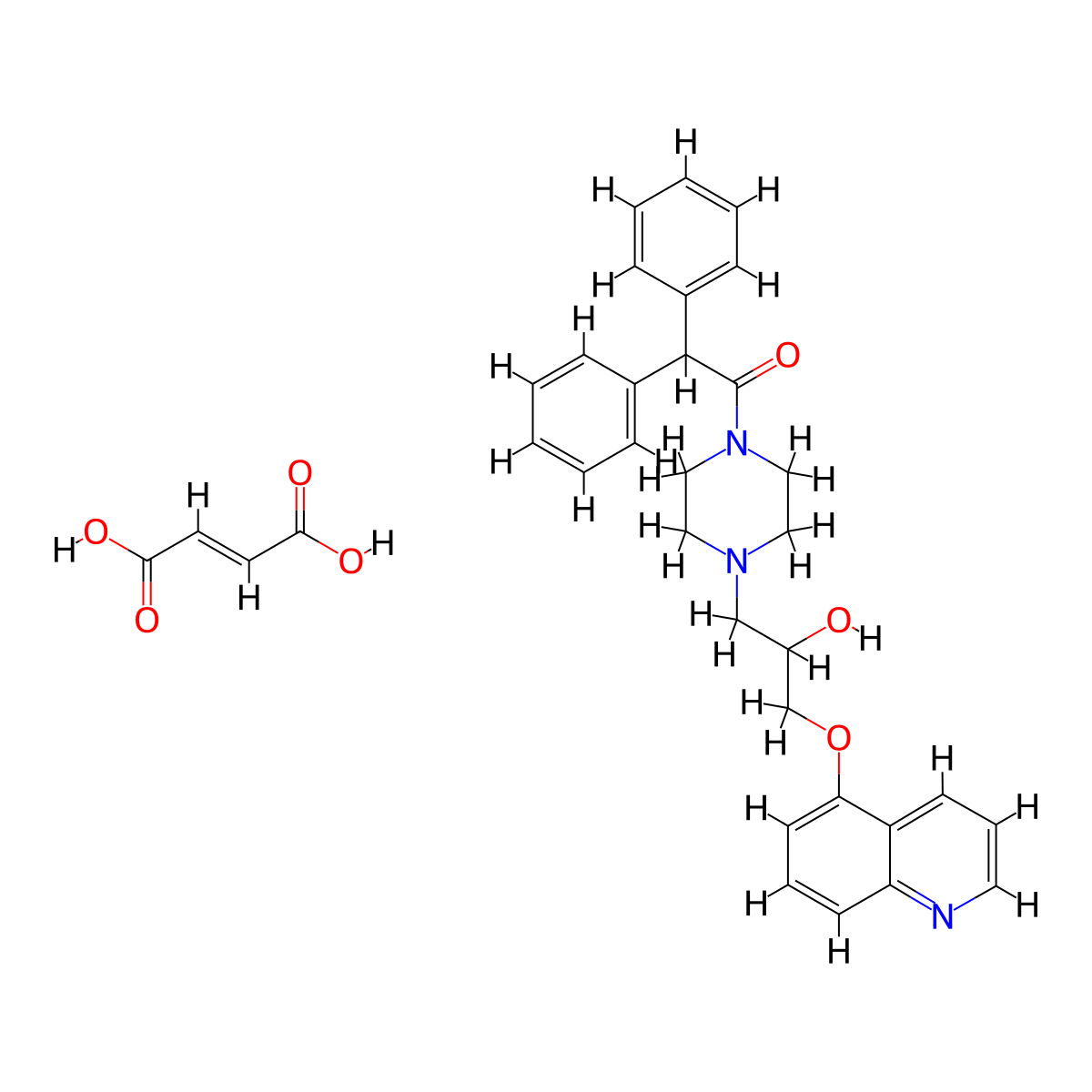 Dofequidar (fumarate) molecular structure, CAS 153653-30-6