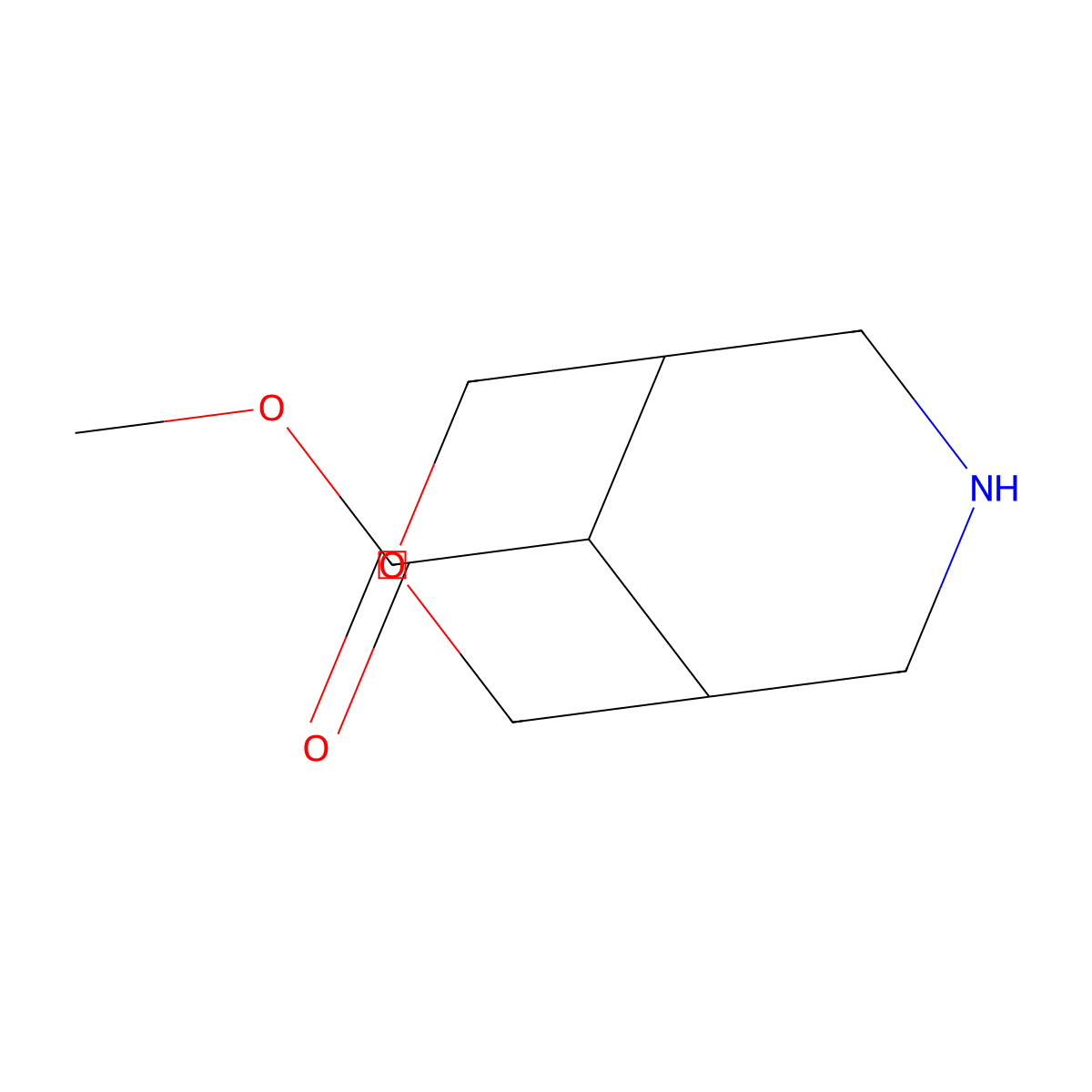 Methyl 3-oxa-7-azabicyclo[3.3.1]nonane-9-carboxylate molecular structure, CAS 1536532-36-1