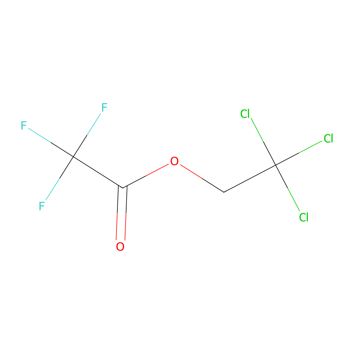 2,2,2-Trichloroethyl 2,2,2-trifluoroacetate molecular structure, CAS 153654-71-8