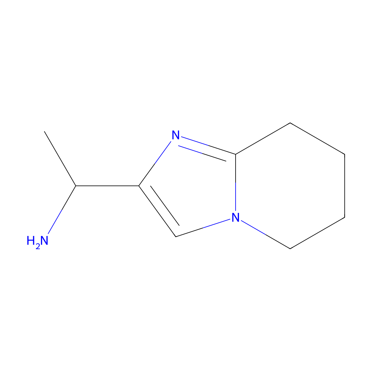 1-(5,6,7,8-Tetrahydroimidazo[1,2-a]pyridin-2-yl)ethan-1-amine molecular structure, CAS 1536540-54-1
