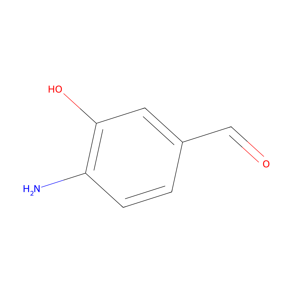 4-Amino-3-hydroxybenzaldehyde molecular structure, CAS 153659-37-1