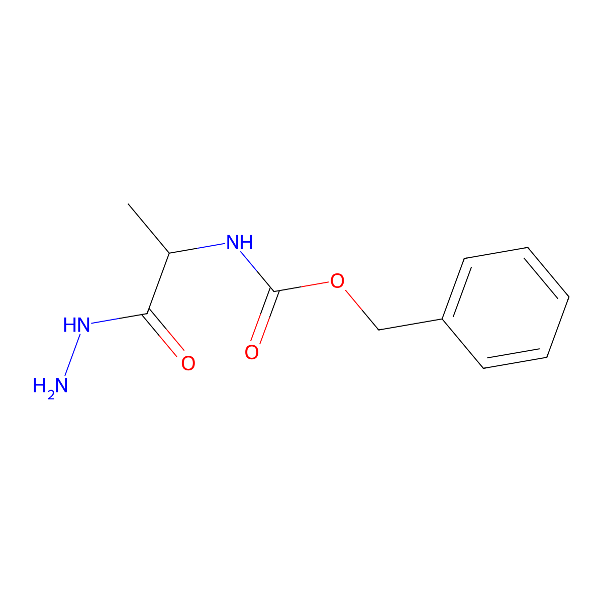(R)-Benzyl (1-hydrazinyl-1-oxopropan-2-yl)carbamate molecular structure, CAS 15366-28-6