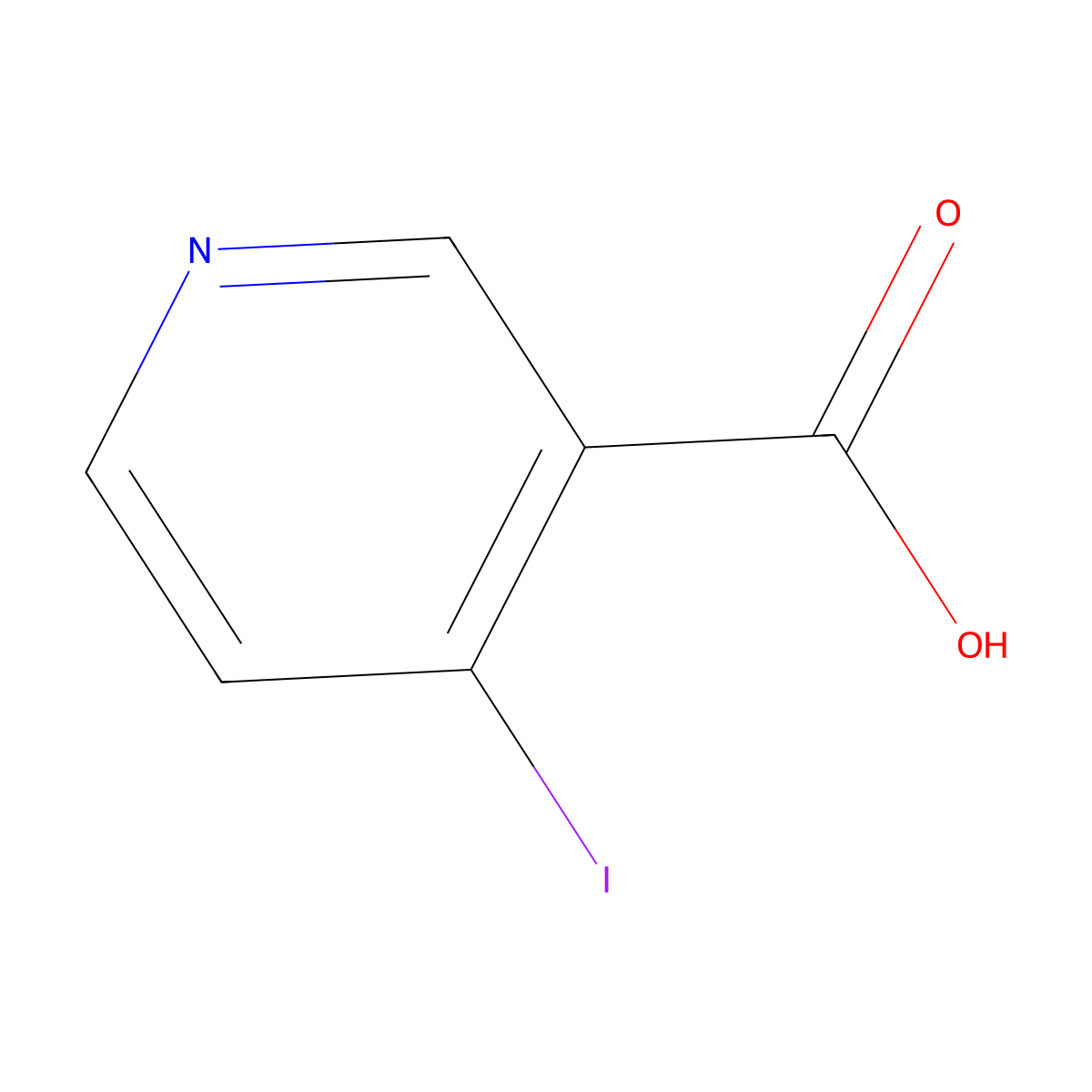 4-Iodonicotinic acid molecular structure, CAS 15366-63-9