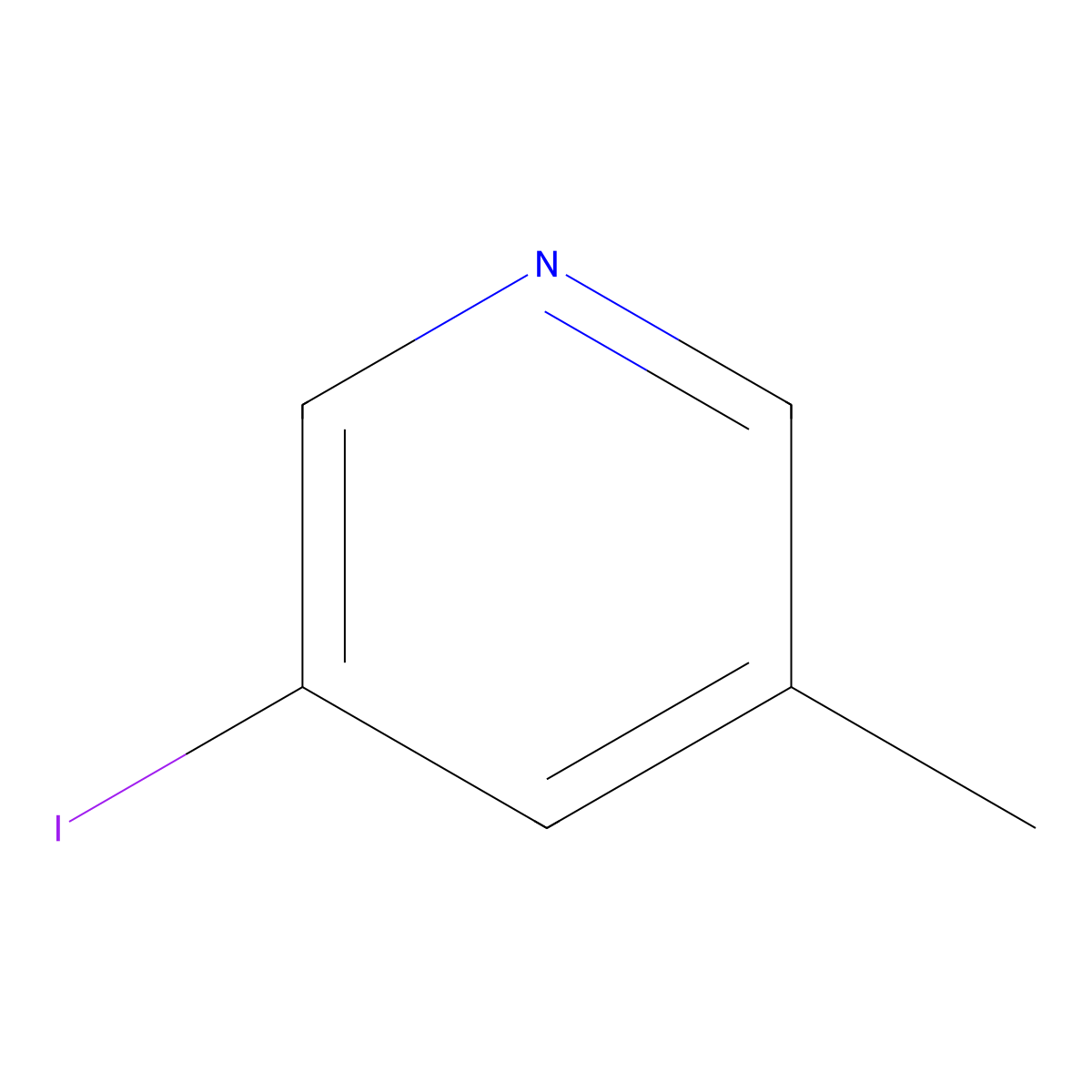 3-Iodo-5-methylpyridine molecular structure, CAS 15366-64-0