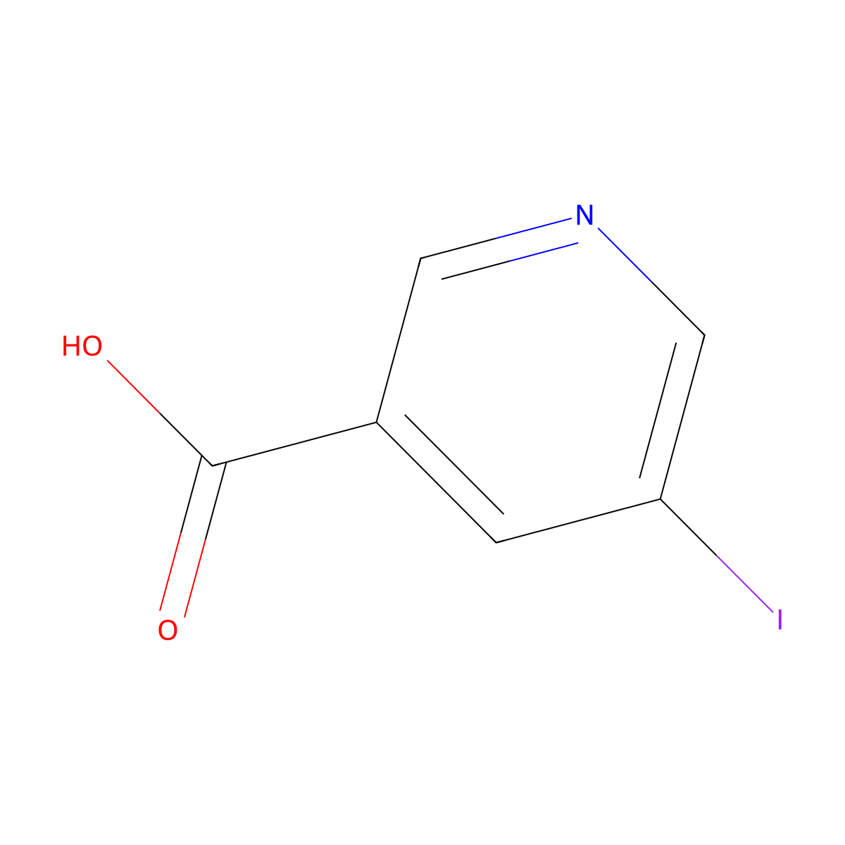 5-Iodonicotinic acid molecular structure, CAS 15366-65-1