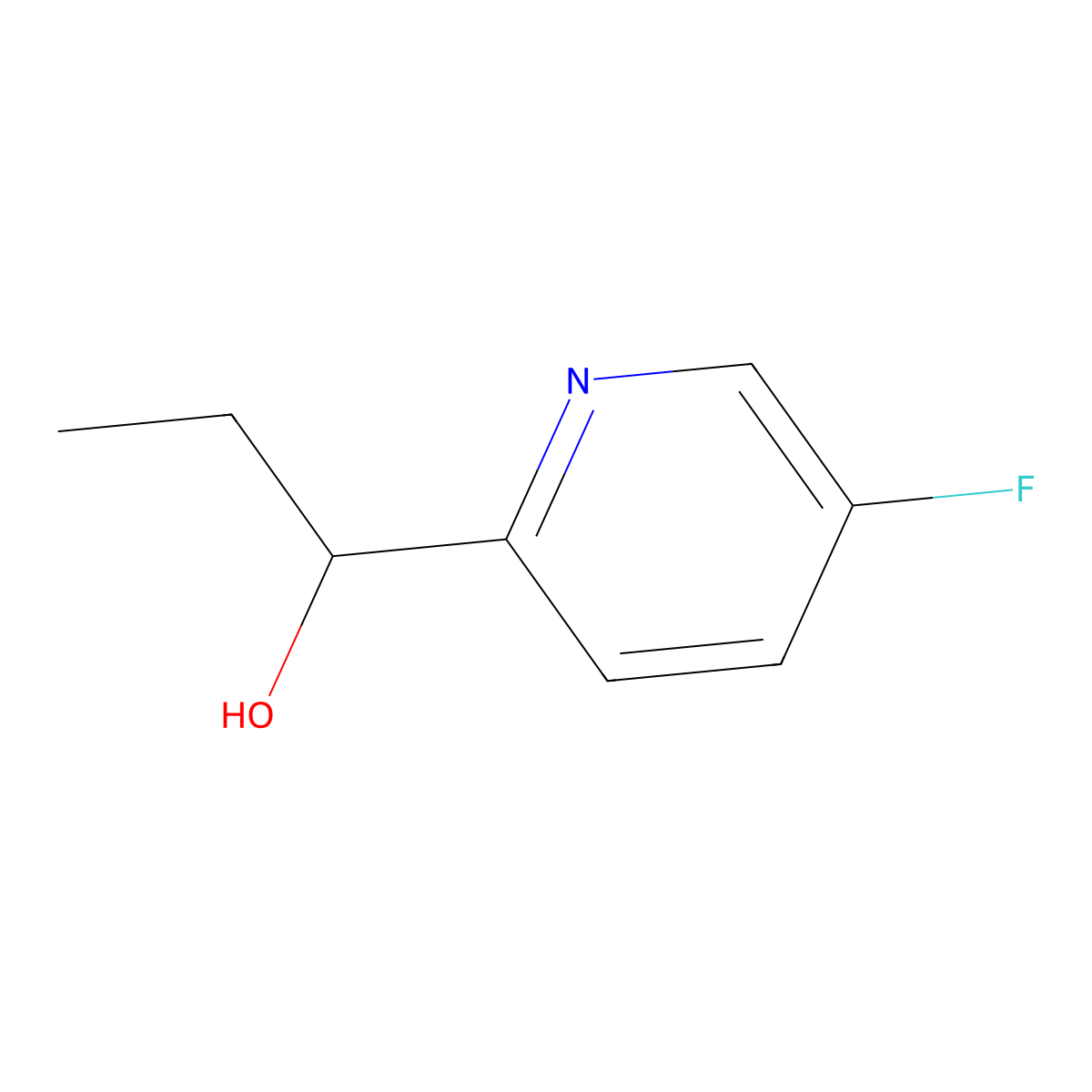 1-(5-Fluoropyridin-2-yl)propan-1-ol molecular structure, CAS 1536676-32-0