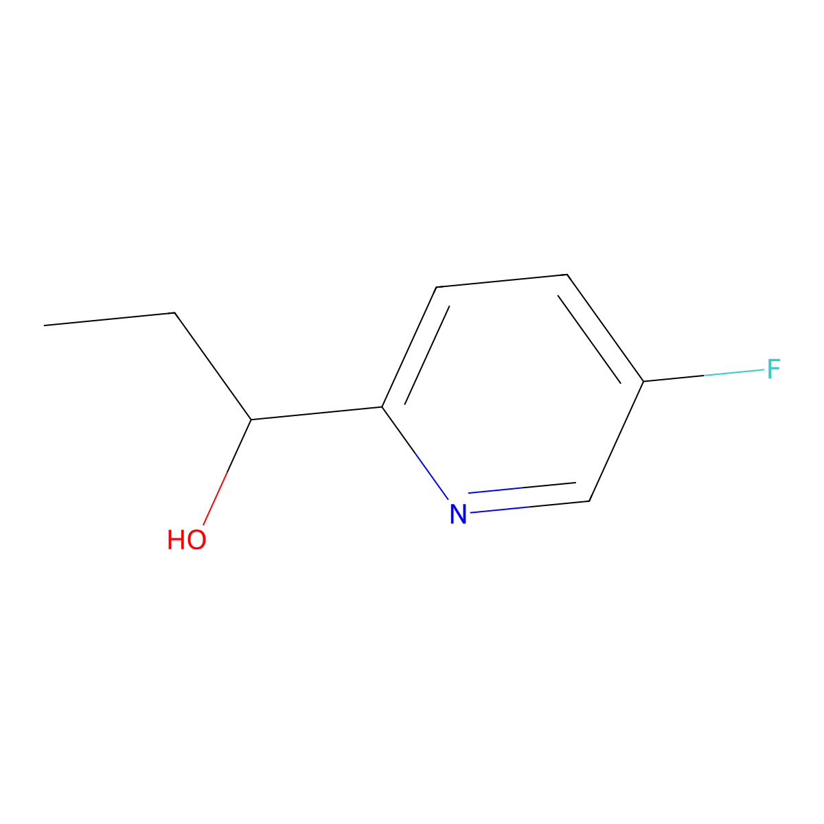 1-(5-Fluoropyridin-2-yl)propan-1-ol molecular structure, CAS 1536676-32-0