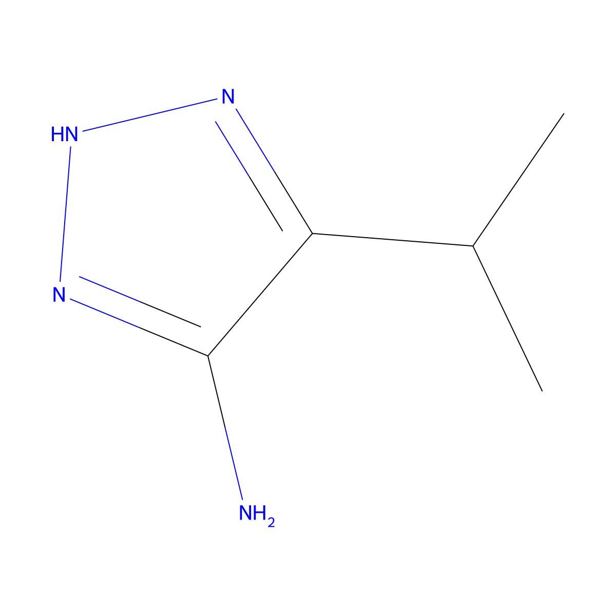 5-isopropyl-1H-1,2,3-triazol-4-amine molecular structure, CAS 1536682-93-5
