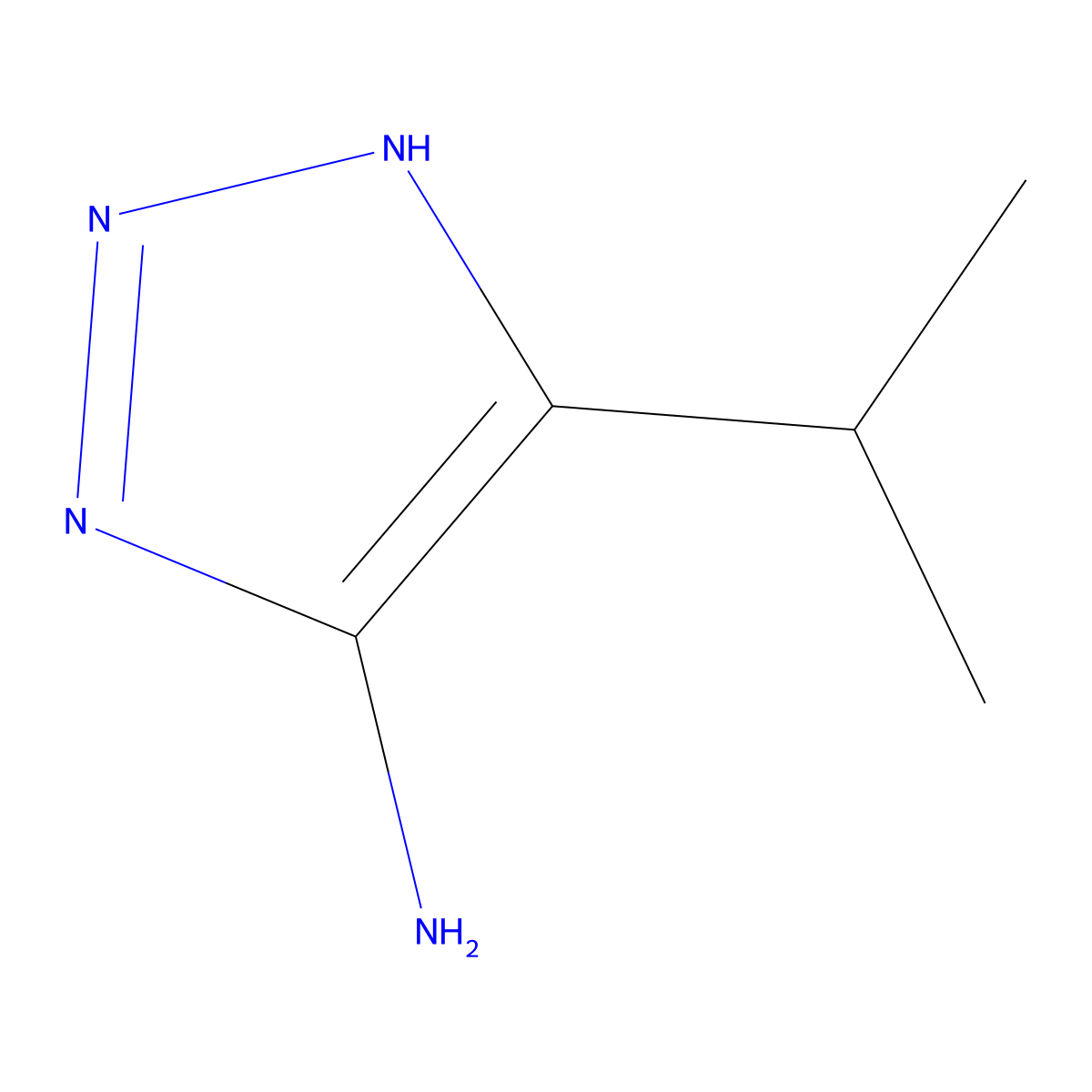 5-isopropyl-1H-1,2,3-triazol-4-amine molecular structure, CAS 1536682-93-5