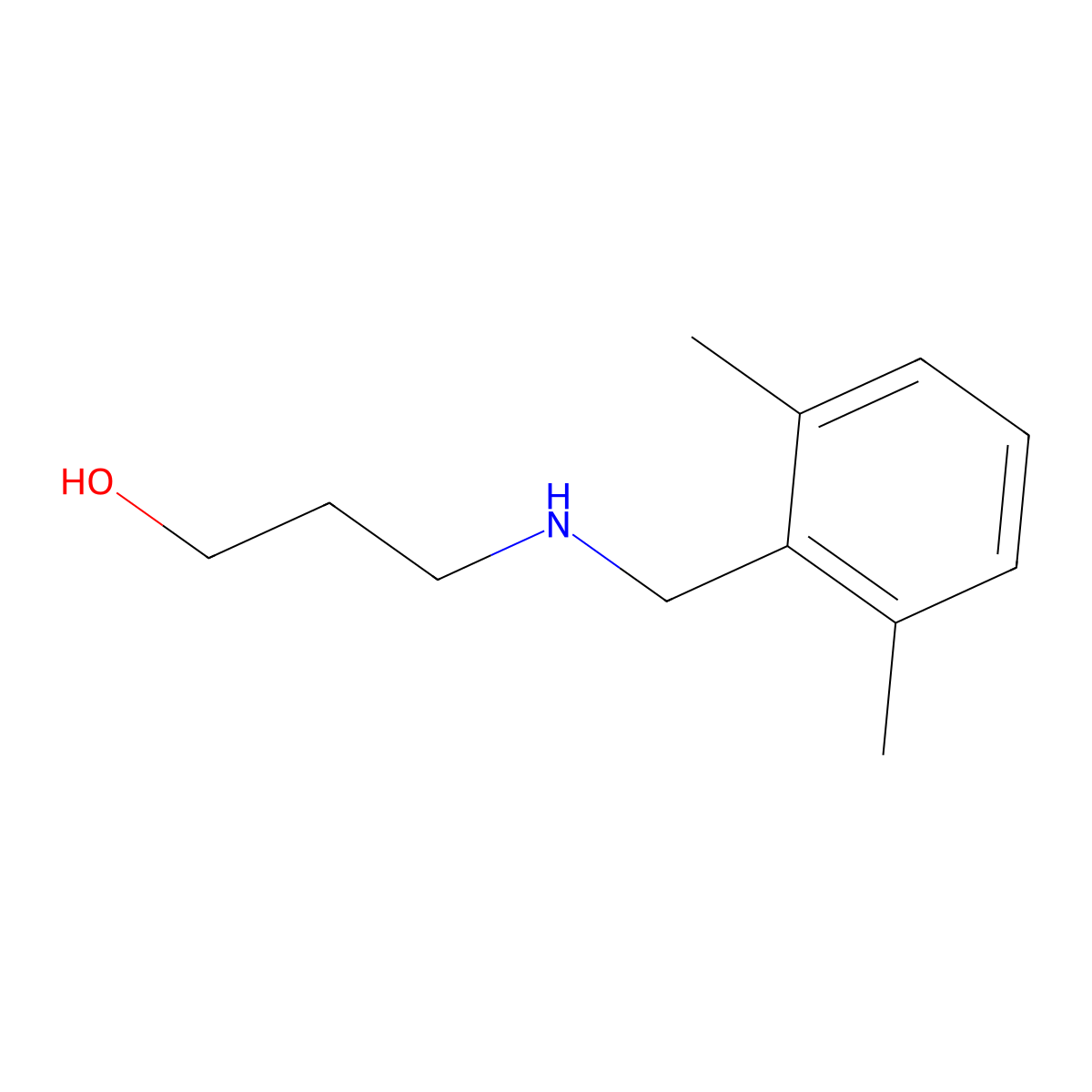 3-{[(2,6-Dimethylphenyl)methyl]amino}propan-1-ol molecular structure, CAS 1536694-40-2