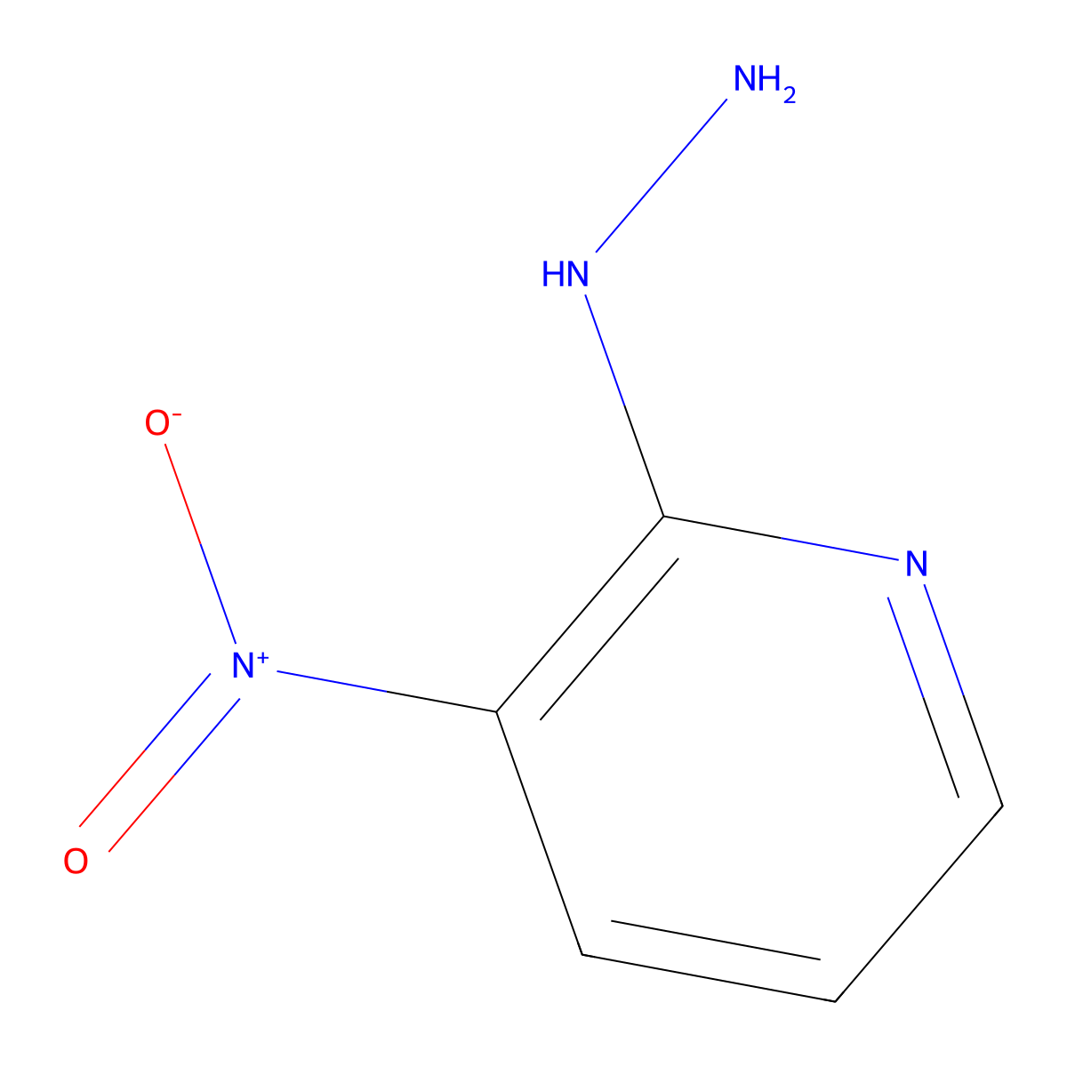 2-Hydrazinyl-3-nitropyridine molecular structure, CAS 15367-16-5