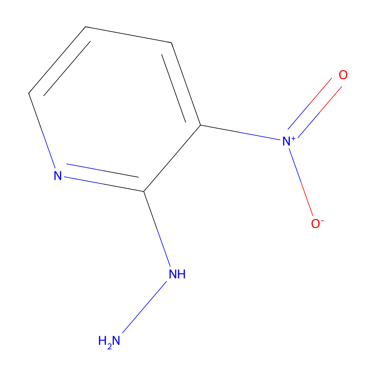 2-Hydrazinyl-3-nitropyridine molecular structure, CAS 15367-16-5