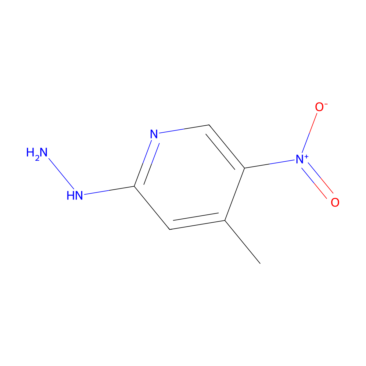 2-Hydrazinyl-4-methyl-5-nitropyridine molecular structure, CAS 15367-24-5