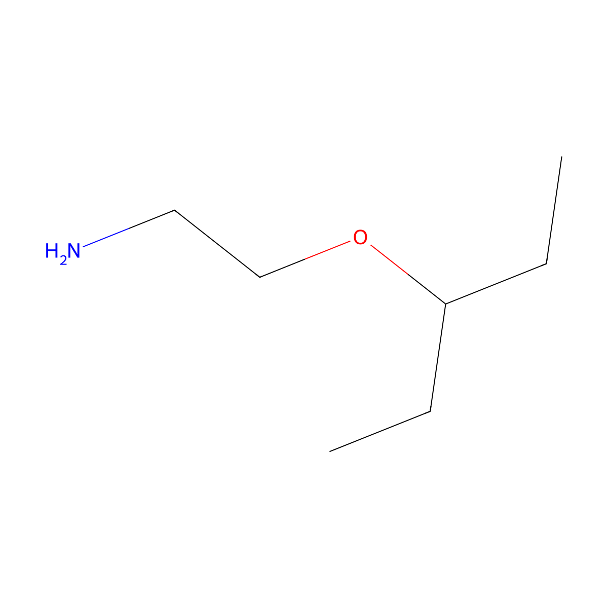 2-(Pentan-3-yloxy)ethan-1-amine molecular structure, CAS 1536714-42-7