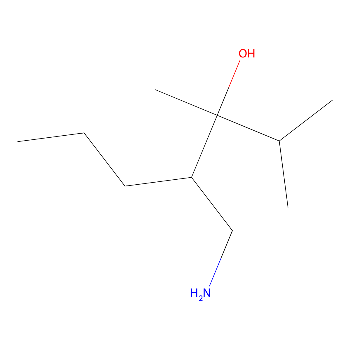 4-(Aminomethyl)-2,3-dimethylheptan-3-ol molecular structure, CAS 1536747-35-9