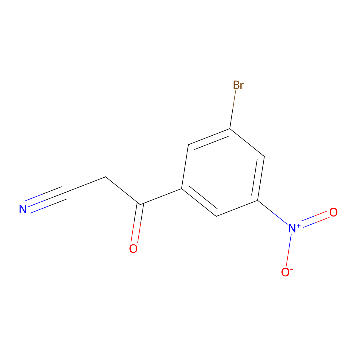 3-(3-Bromo-5-nitrophenyl)-3-oxopropanenitrile molecular structure, CAS 1536756-55-4