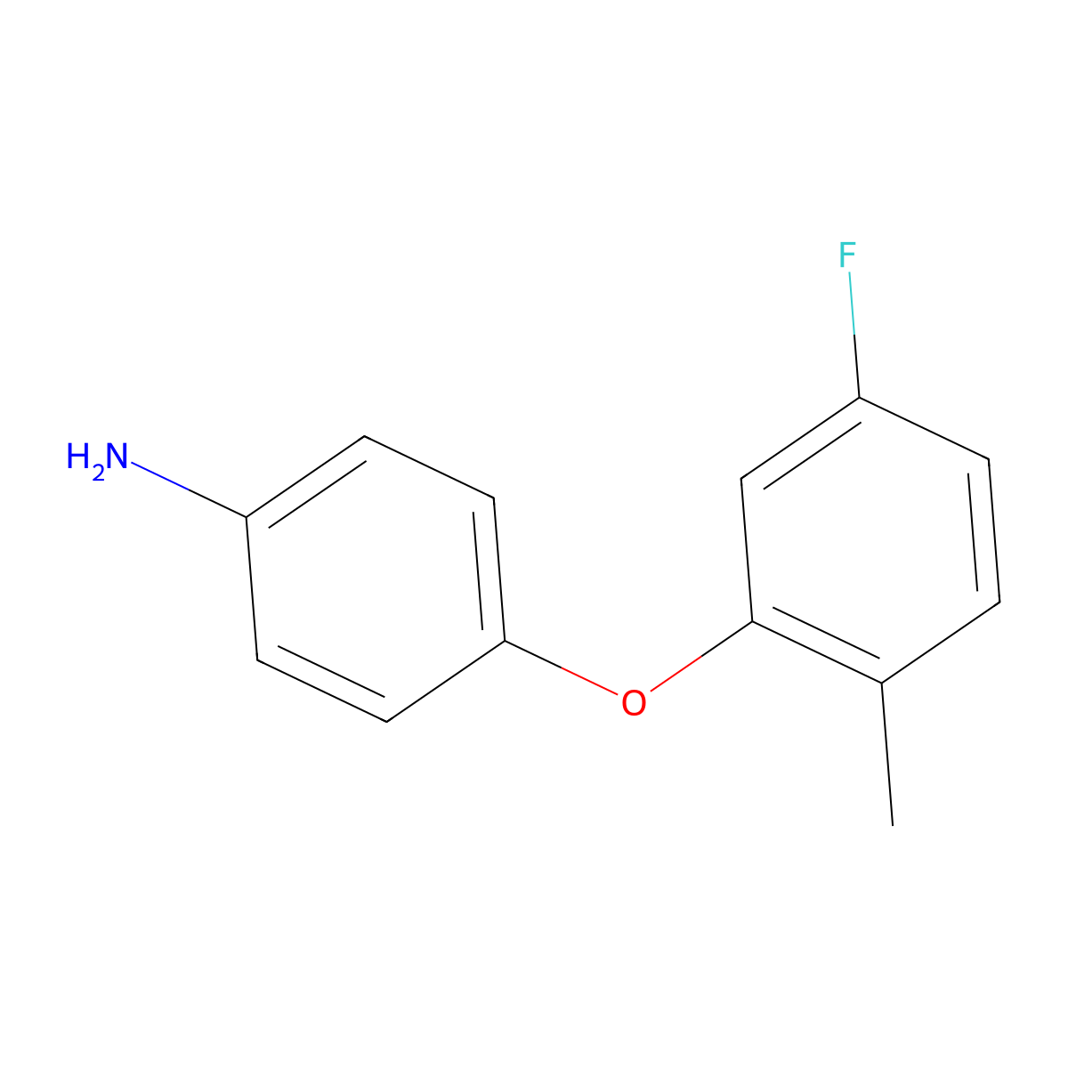 4-(5-Fluoro-2-methylphenoxy)benzenamine molecular structure, CAS 1536763-05-9