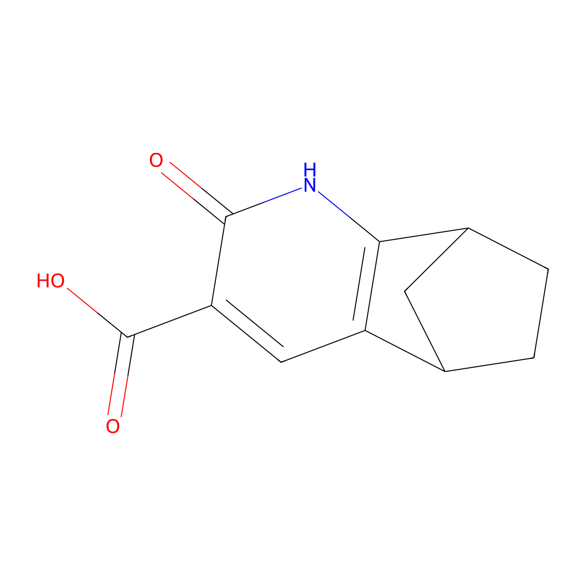 2-Oxo-1,2,5,6,7,8-hexahydro-5,8-methanoquinoline-3-carboxylic acid molecular structure, CAS 1536769-34-2