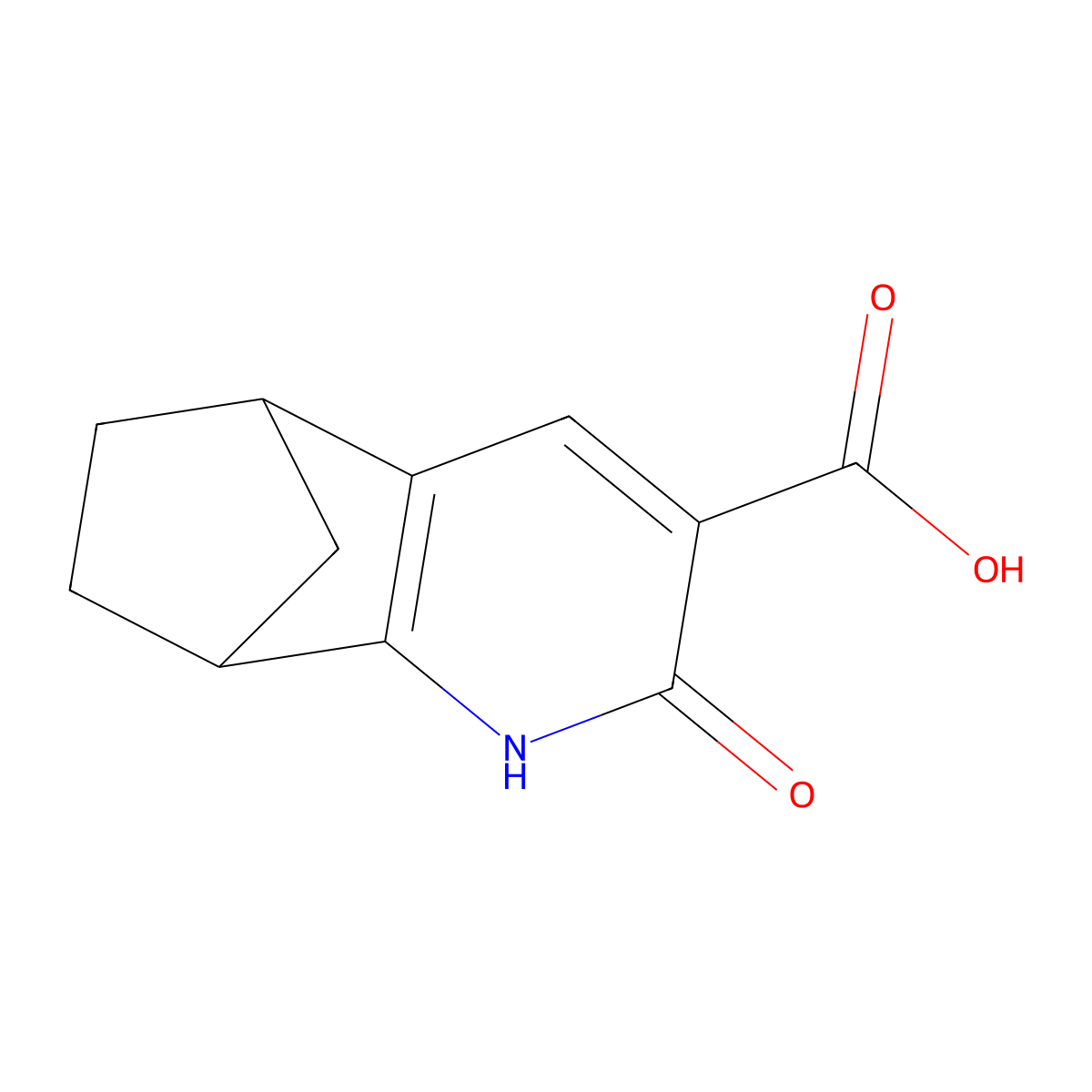 2-Oxo-1,2,5,6,7,8-hexahydro-5,8-methanoquinoline-3-carboxylic acid molecular structure, CAS 1536769-34-2