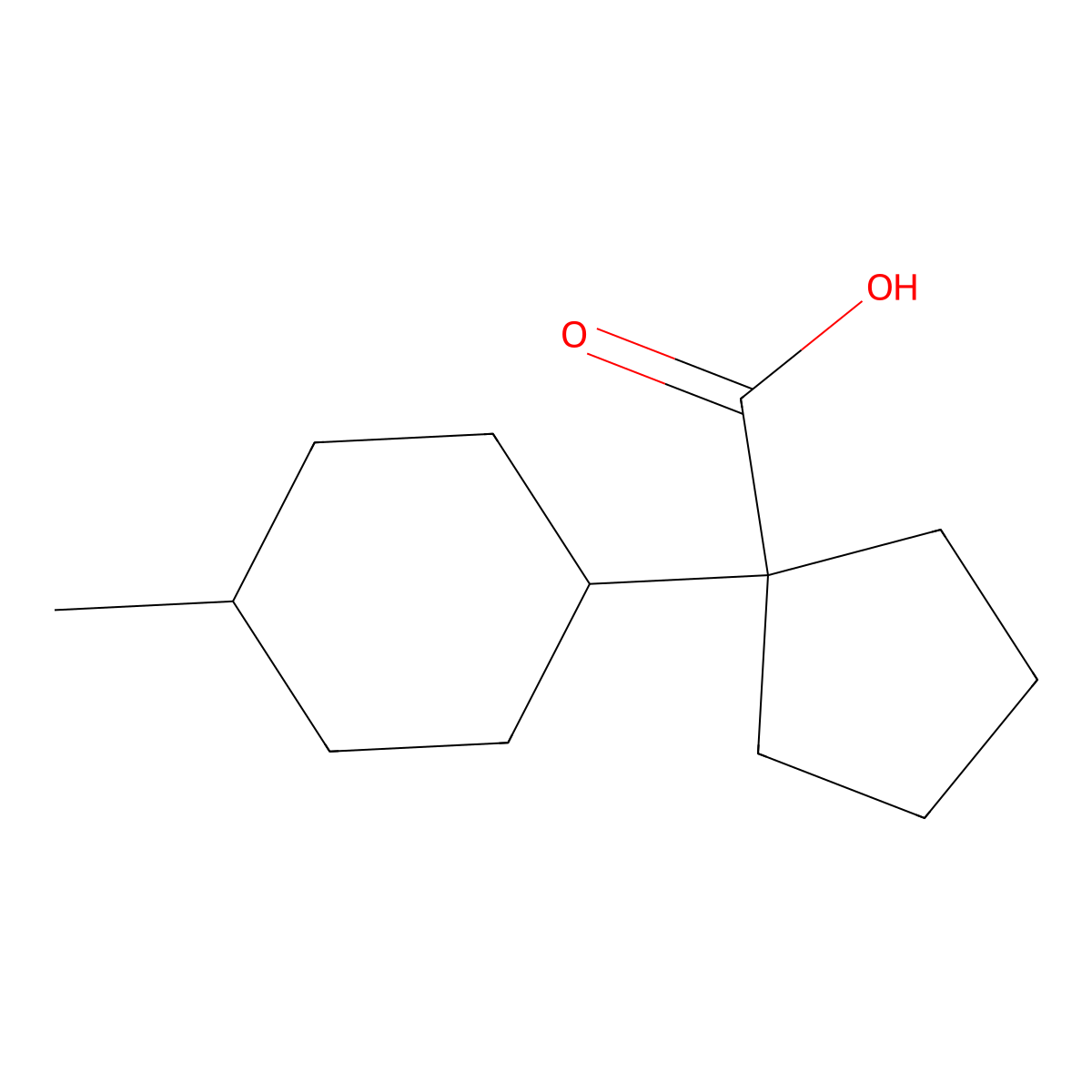 1-(4-Methylcyclohexyl)cyclopentane-1-carboxylic acid molecular structure, CAS 1536770-50-9