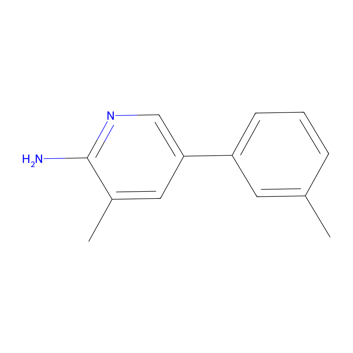 3-Methyl-5-(m-tolyl)pyridin-2-amine molecular structure, CAS 1536770-59-8