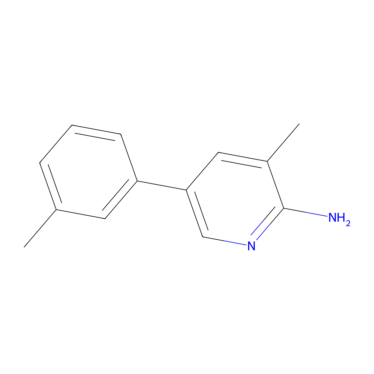 3-Methyl-5-(m-tolyl)pyridin-2-amine molecular structure, CAS 1536770-59-8