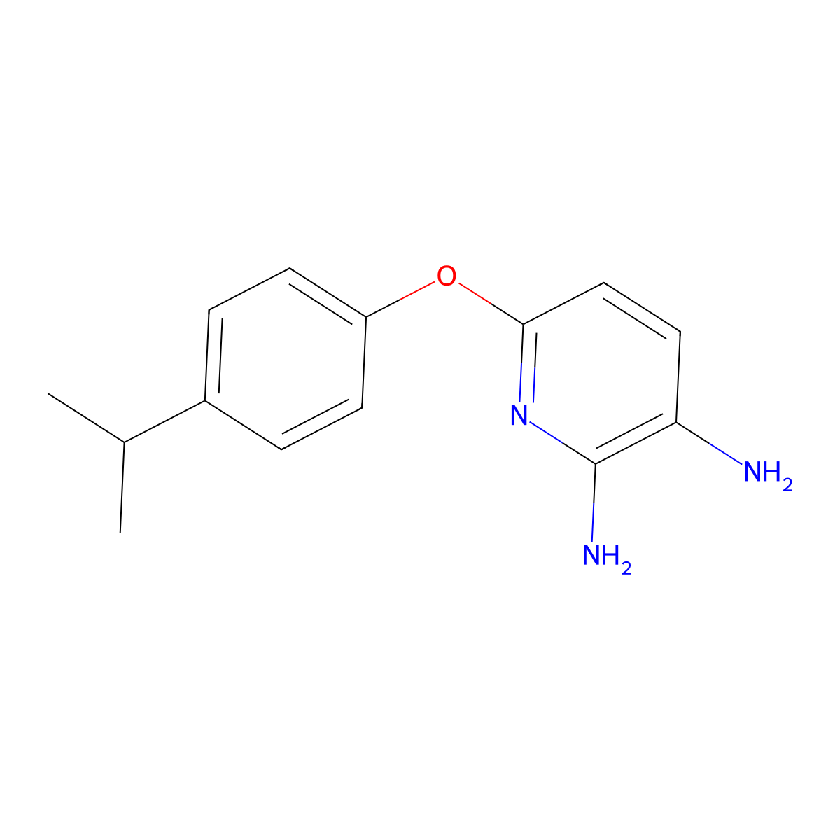6-[4-(Propan-2-yl)phenoxy]pyridine-2,3-diamine molecular structure, CAS 1536771-10-4