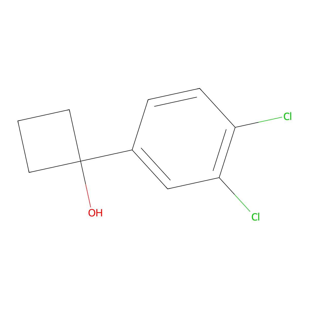 1-(3,4-Dichlorophenyl)cyclobutanol molecular structure, CAS 1536771-73-9