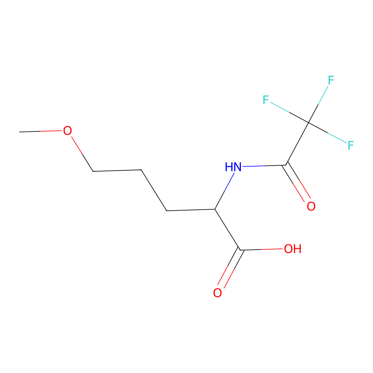 5-Methoxy-2-(trifluoroacetamido)pentanoic acid molecular structure, CAS 1536806-54-8