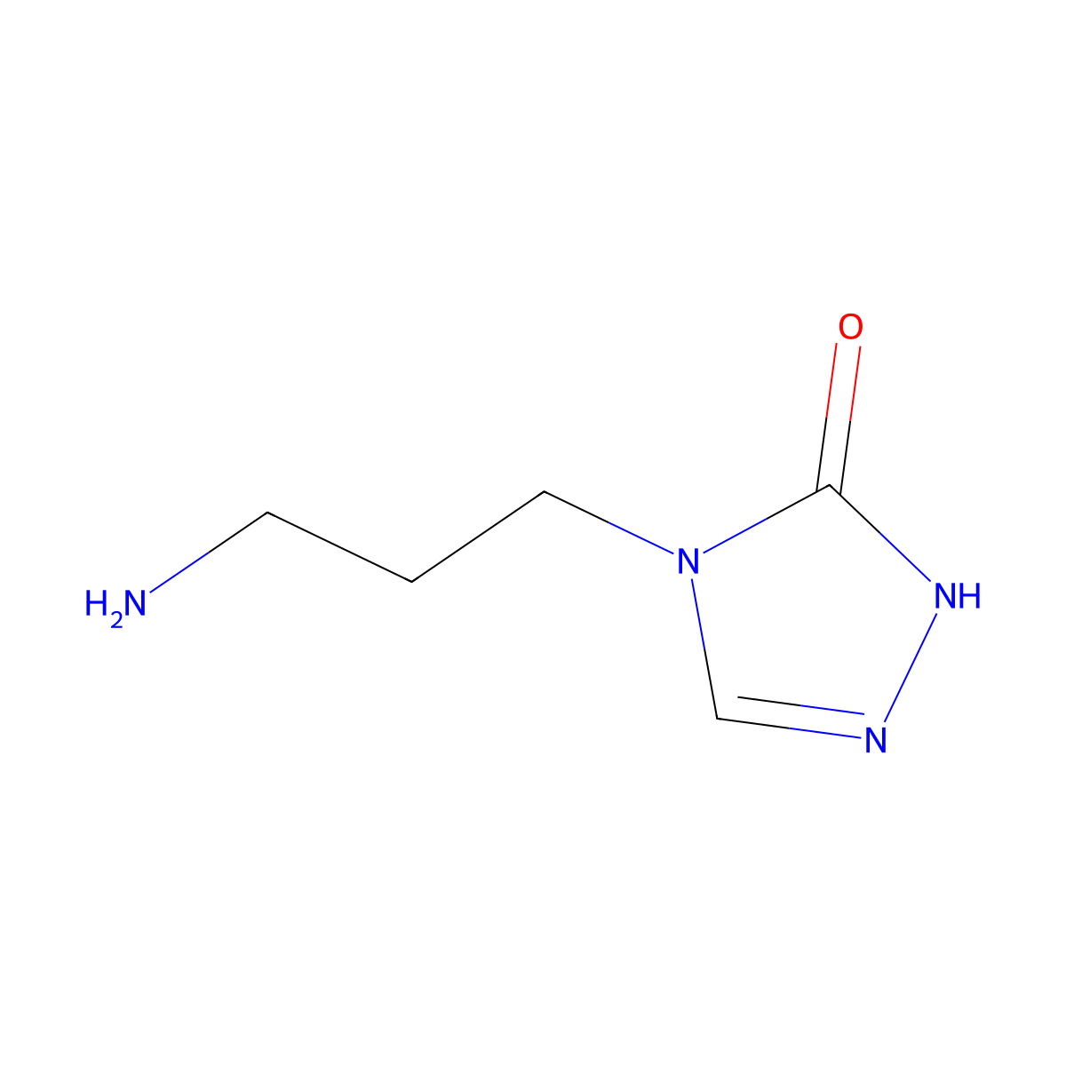 4-(3-aminopropyl)-4,5-dihydro-1H-1,2,4-triazol-5-one molecular structure, CAS 1536811-29-6