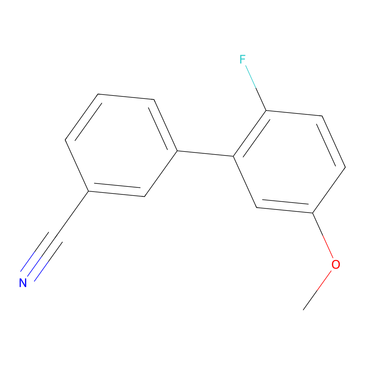 2'-Fluoro-5'-methoxy-[1,1'-biphenyl]-3-carbonitrile molecular structure, CAS 1536816-30-4